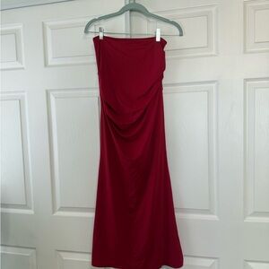 Away Deep Red Maxi Skirt
